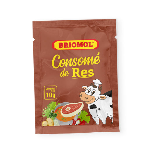 Consome de Res Nicaraguense Briomol  ristra de 12 sobres